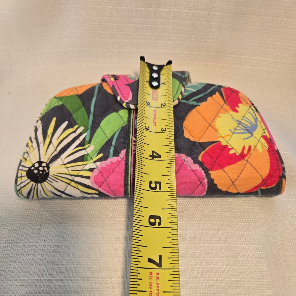 Vtg Vera Bradley Jazzy Blooms Kiss N Snap Wallet colorful quilted floral pattern - Picture 7 of 7